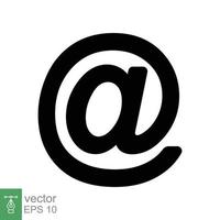 arroba teken icoon. gemakkelijk Bij teken ontwerp. e-mail adres symbool concept vlak stijl. vector illustratie ontwerp verzameling geïsoleerd Aan wit achtergrond. eps 10.