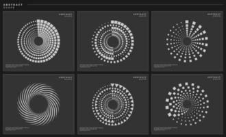 modern cirkel lijn logo ontwerp sjabloon set. abstract dots logo verzameling. vector