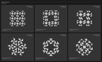 verzameling van modern abstract ontwerp sjabloon. gemakkelijk driehoek abstract logo reeks vector