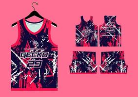 abstract basketbal Jersey patroon sjabloon vector