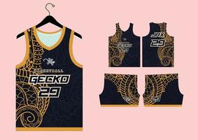 abstract basketbal Jersey patroon sjabloon vector