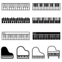 piano icoon vector. muziek- illustratie teken. octaaf symbool of logo. vector