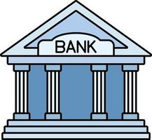 bank investering besparing bankier gebouw financiën bedrijf handel gekleurde schets vector