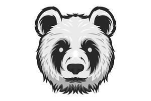 panda hoofd vector logo illlustration
