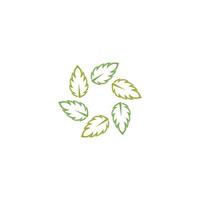 blad vector logo ontwerp, milieuvriendelijk