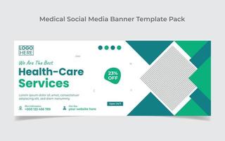 medisch sociaal media Hoes ontwerp en web banier ontwerp sjabloon vector