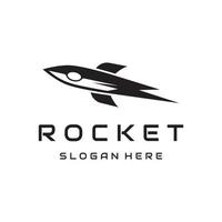 creatief en modern raket ontwerp logo, ruimteschip lancering sjabloon. vector