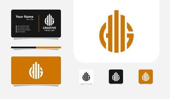 brief wg logo ontwerp. creatief minimaal zwart-wit monogramsymbool. universeel elegant vectorembleem. premium bedrijfslogo. grafisch alfabetsymbool voor huisstijl vector