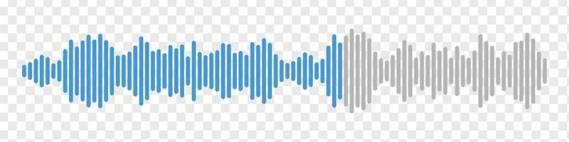 geluid Golf of stem bericht icoon. muziek- golfvorm, bijhouden radio Speel. audio equalizer lijn. vector illustratie