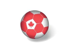 vrij vector Canada vlag Amerikaans voetbal bal. vector rood en wit Amerikaans voetbal bal ontwerp vrij.