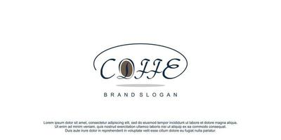 koffie logo met creatief ontwerp concept icoon vector sjabloon