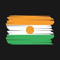 niger vlag borstel vector