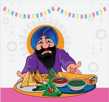 Sikh verkoop straat voedsel vector illustratie