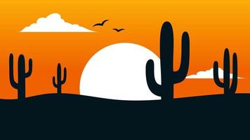 Arizona levendig zonsondergang vector