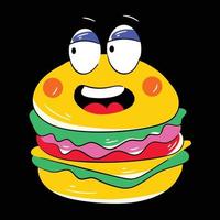 modieus schattig hamburger vector