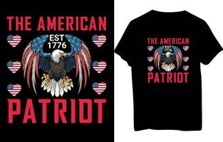 patriot t-shirt ontwerp vector