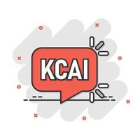 kcal icoon in grappig stijl. eetpatroon tekenfilm vector illustratie Aan wit geïsoleerd achtergrond. calorieën plons effect bedrijf concept.