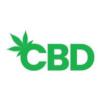 cbd olie of cannabidiol letterteken logo voor cbd hennep olie etiket ontwerp of doos ontwerp sjabloon vector