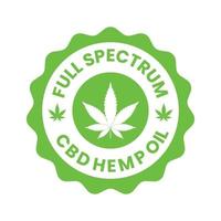 vol spectrum cbd hennep olie etiket ontwerp icoon, cbd olie etiket postzegel icoon vector