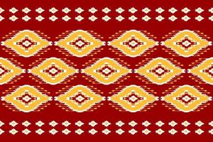 tapijt ikat rood patroon kunst. meetkundig etnisch ikat naadloos patroon in stam. Amerikaans en Mexicaans stijl. vector