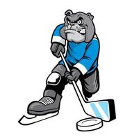 bulldog spelen ijs hockey vector