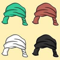 illustratie van een Arabisch hoofd Hoes of hoed met een verscheidenheid van mooi kleur keuzes vector