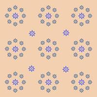 patroon van blauw bloemen Aan een pale roze achtergrond vector