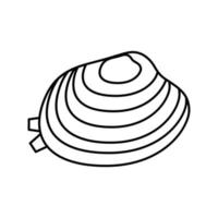 manilla clam lijn pictogram vectorillustratie vector