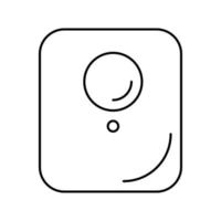 magnetische tag met rfid lijn pictogram vectorillustratie vector