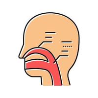 nasaal passages kleur icoon vector illustratie