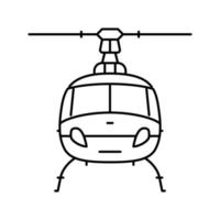 helikopter vervoer voertuig lijn icoon vector illustratie