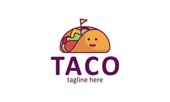 taco mascotte tekenfilm vector icoon illustratie. schattig taco kind karakter met klok