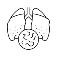 infectieziekte tuberculose lijn pictogram vectorillustratie vector