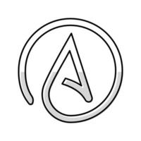 atheïsme agnosticisme kleur icoon vector illustratie