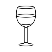 drank wijn glas lijn icoon vector illustratie