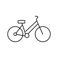 fiets stadsvervoer lijn pictogram vectorillustratie vector