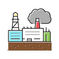 industriële zone land kleur pictogram vectorillustratie vector