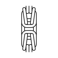 byzantijns keten lijn icoon vector illustratie