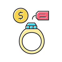 ring verhuur kleur pictogram vector illustratie teken