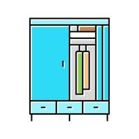 garderobe meubilair kleur pictogram vectorillustratie vector