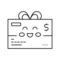 cadeaubon lijn pictogram vectorillustratie vector