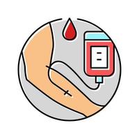 bloed transfusies hiv transmissie kleur icoon vector illustratie