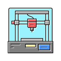 3D-printer kleur pictogram vectorillustratie vector