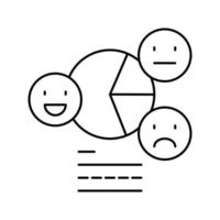 positieve feedback lijn pictogram vectorillustratie vector