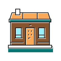 tiny home huis kleur pictogram vectorillustratie vector