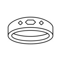 ringen sieraden lijn pictogram vectorillustratie vector