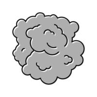 wolken van rook kleur icoon vector illustratie