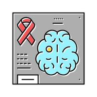 neuro-oncologie onderzoeken kleur icoon vector illustratie