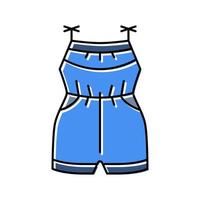 tank romper meisje baby kleding kleur icoon vector illustratie