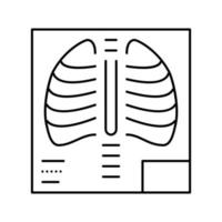 röntgenstraal radiologie lijn icoon vector illustratie vlak